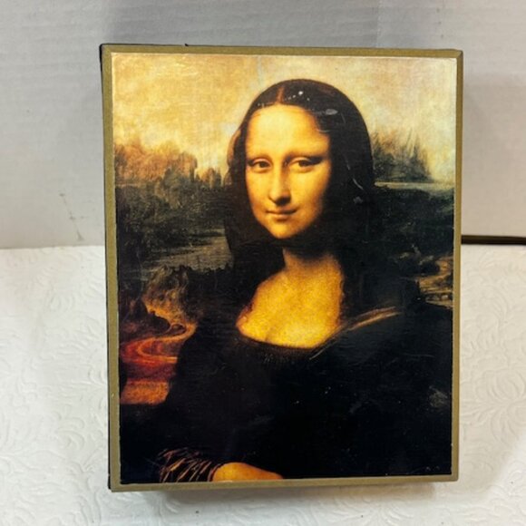 Wooden Mona Lisa Cover 100 Photos 4"x6" Table Photo Album Art Deco - Picture 9 of 15